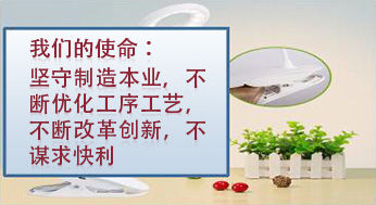 我們的使命：堅(jiān)守制造本業(yè)，不斷優(yōu)化工序工藝，不斷改革創(chuàng)新，不謀求快利